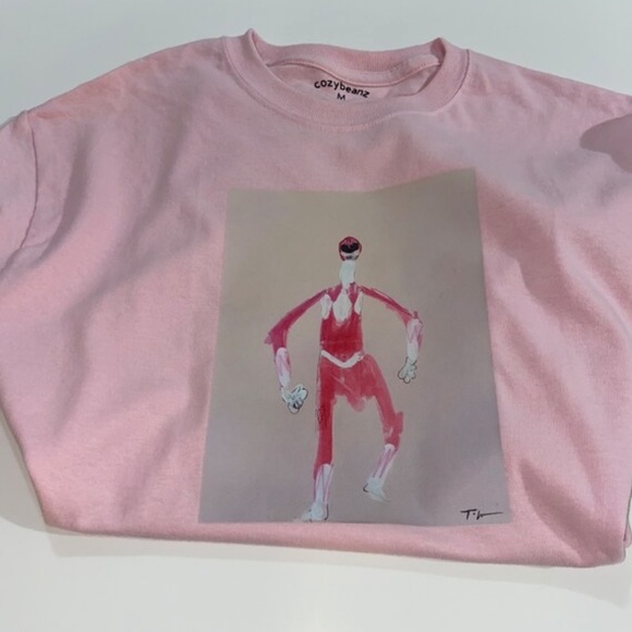 Art on Fabric Pink Power Ranger Tee - Picture 8 of 8